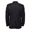 Original italienische Militär-Carabinieri-Jacke aus schwarzer Wolle mit roten Streifen NEU