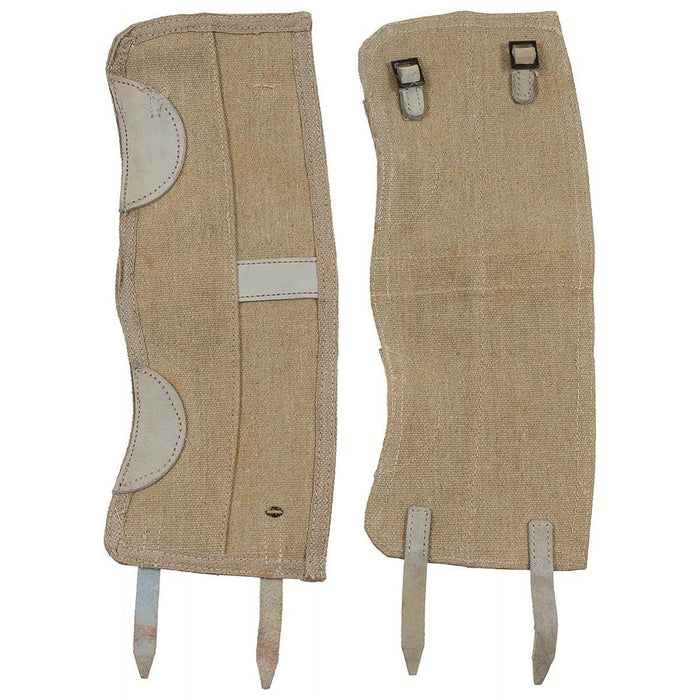 Original italienische Militärgamaschen, Army-Stiefel-Beinabdeckungen, Army Surplus Khaki, aus strapazierfähigem Canvas zum Schutz der Outdoor- und Wanderausrüstung