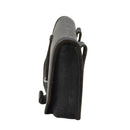 Original Italian Military Magazine Pouch Leather Metal Buckles small Black - GoMilitar