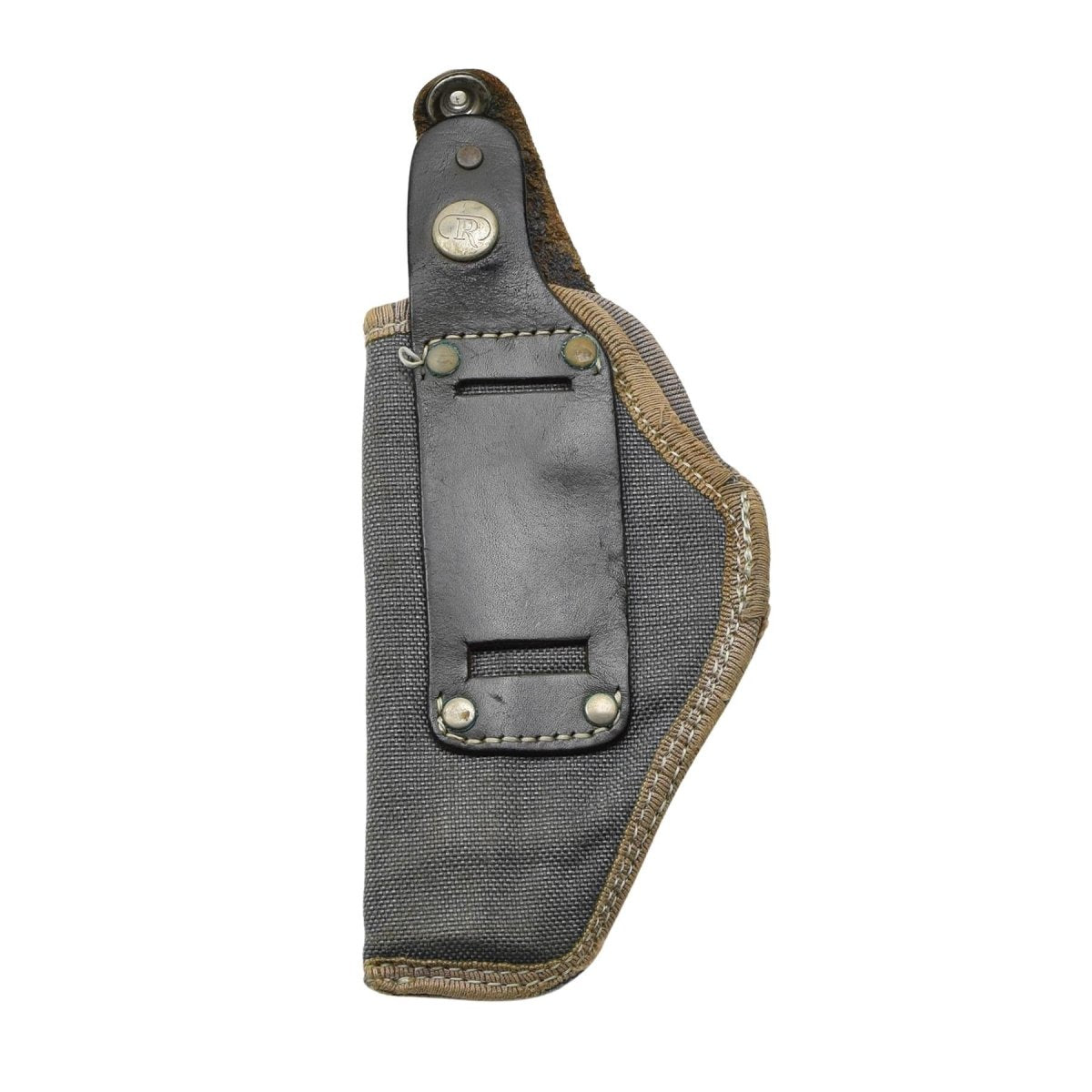 Original italienisches Militär-Pistolenholster, Nylon-Druckknopfverschluss, grau