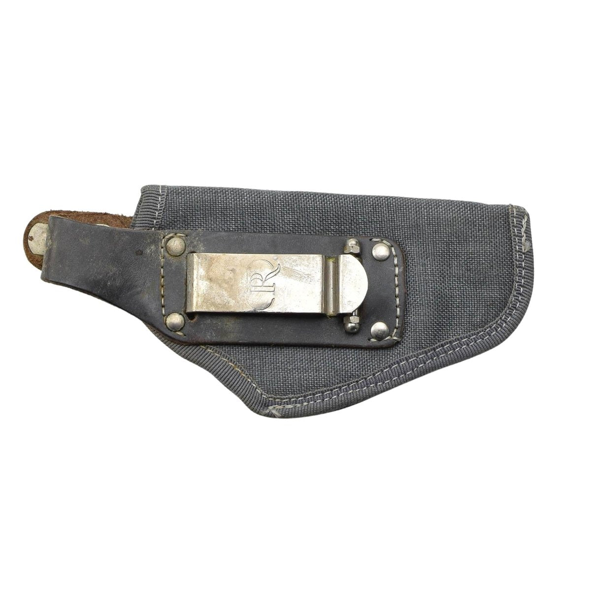Original italienisches Militär-Pistolenholster, Nylon-Druckknopfverschluss, grau