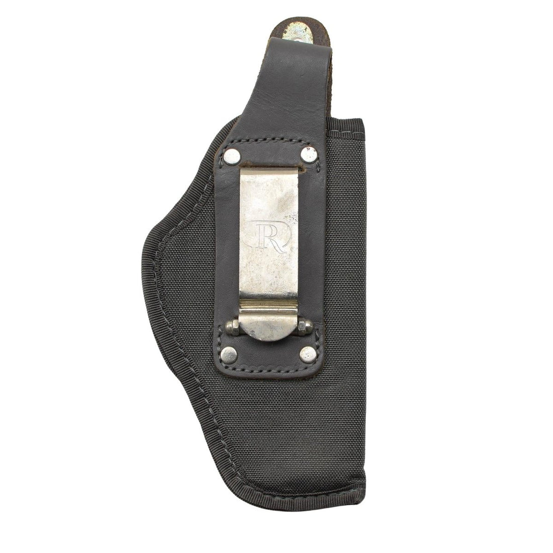 Originales italienisches Militär-Pistolenholster mit Druckknopfverschluss, Nylon, Grau, neu