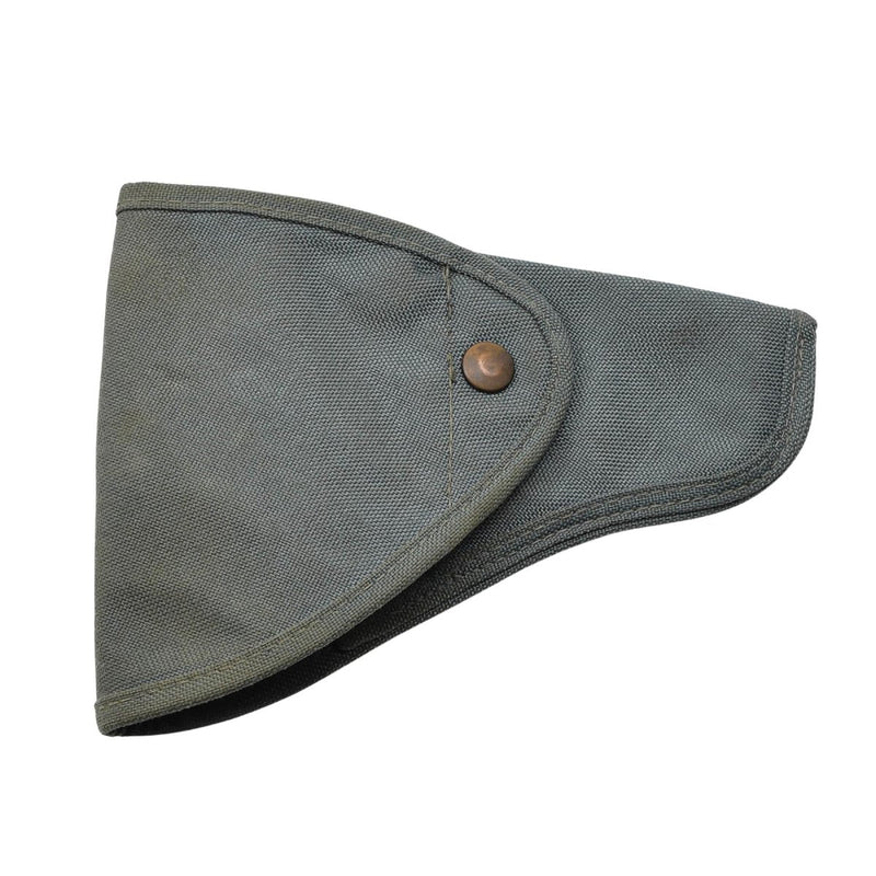 Original Italian Military Pistol Holster Snap Button Durable Canvas Gray - GoMilitar