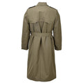Original italienischer Militär Trenchcoat für Damen oliv lang mit Gürtelfutter Army NEU