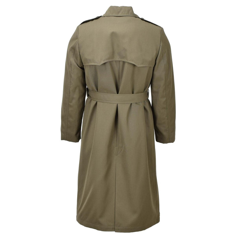 Original Italian military women trench coat olive long with belt liner army NEW - GoMilitar