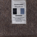 Original Italian Military Wool Blanket 200x155cm Outdoor Camping Brown - GoMilitar