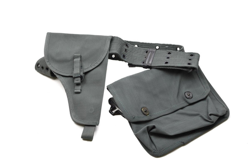 Original italienisches Polizei-Pistole-Gürtelholster mit Munitionstasche-Hüftsystem NEU
