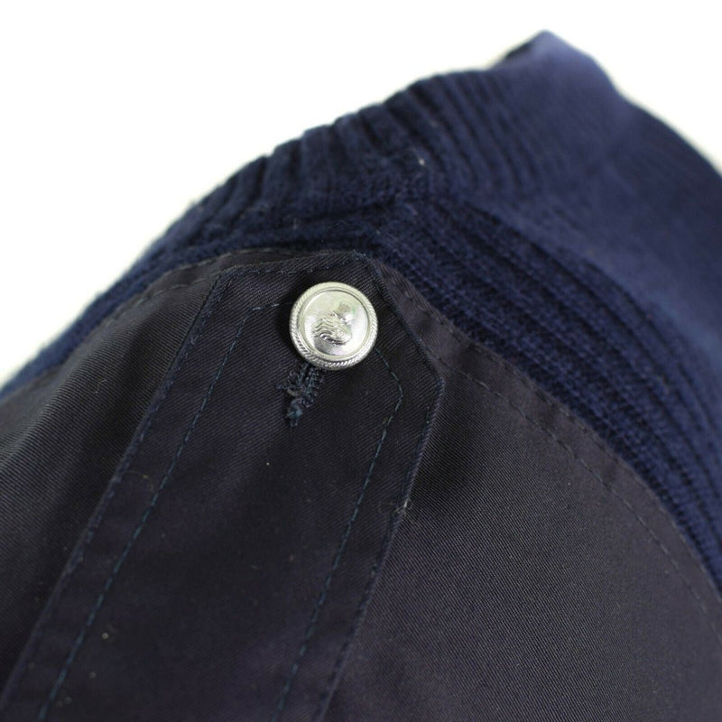 Original italienischer Pullover V-Ausschnitt Commando Jumper Dunkelblauer Pullover Wolle