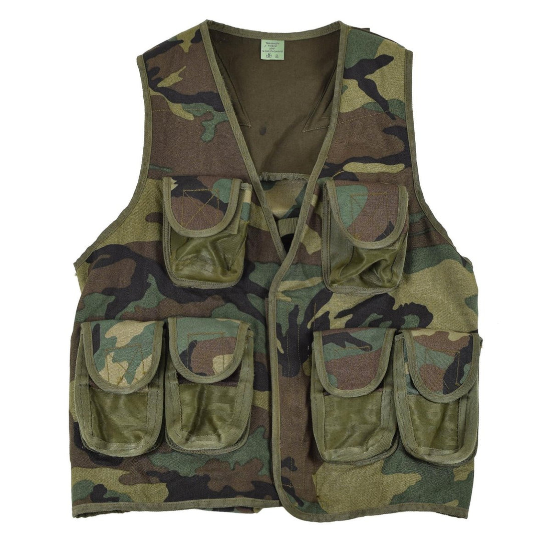 Original NATO taktische Weste Waldtarnung mehrere Taschen Feld Armee NEU