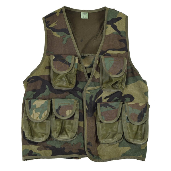 Original Nato tactical vest woodland camouflage multi pockets field army NEW - GoMilitar
