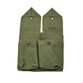Original norwegische Armee Magazintasche Vintage Doppel Munition Tasche grün Canvas NEU