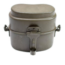 Original Polish Army mess kit Aluminum military bowler pot vintage camping Olive - GoMilitar