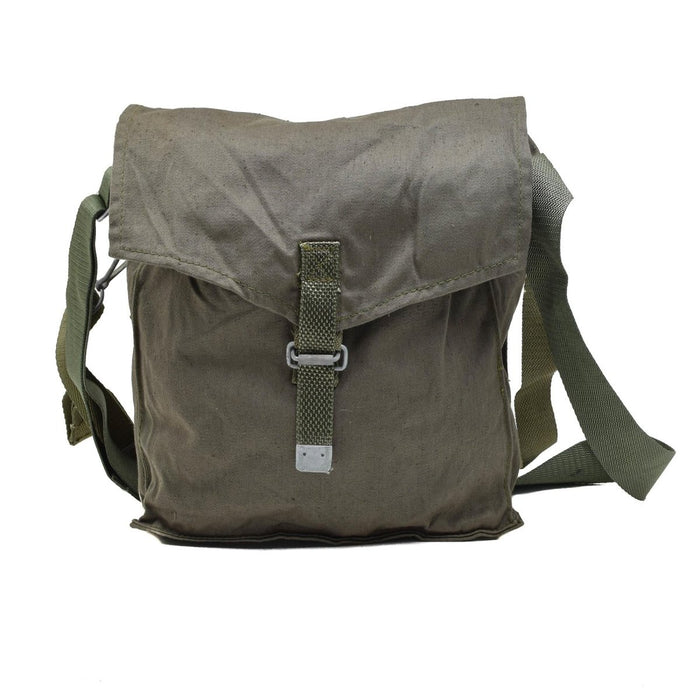 Original polnische Armee-Vintage-Gasmaskentasche, langlebige, verstellbare Träger, olivgrün – GoMilitar