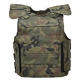 Original polnische Militär-Kampfweste, kugelsicher, ballistisch, polnische Blütenblätter-Camouflage