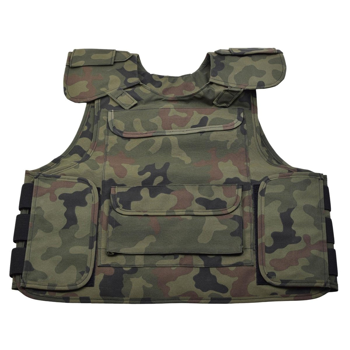 Original polnische Militär-Kampfweste, kugelsicher, ballistisch, polnische Blütenblätter-Camouflage