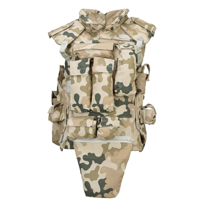 Original Polish Military Tactical Vest Plate Carrier lightweight Desert Camo - GoMilitar