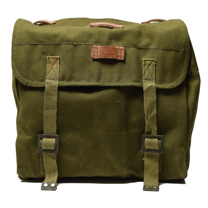 Originale grüne Militär-Überschuss-Tragetasche der rumänischen Armee mit stabilem Schultergurt und strapazierfähigem Baumwollmaterial
