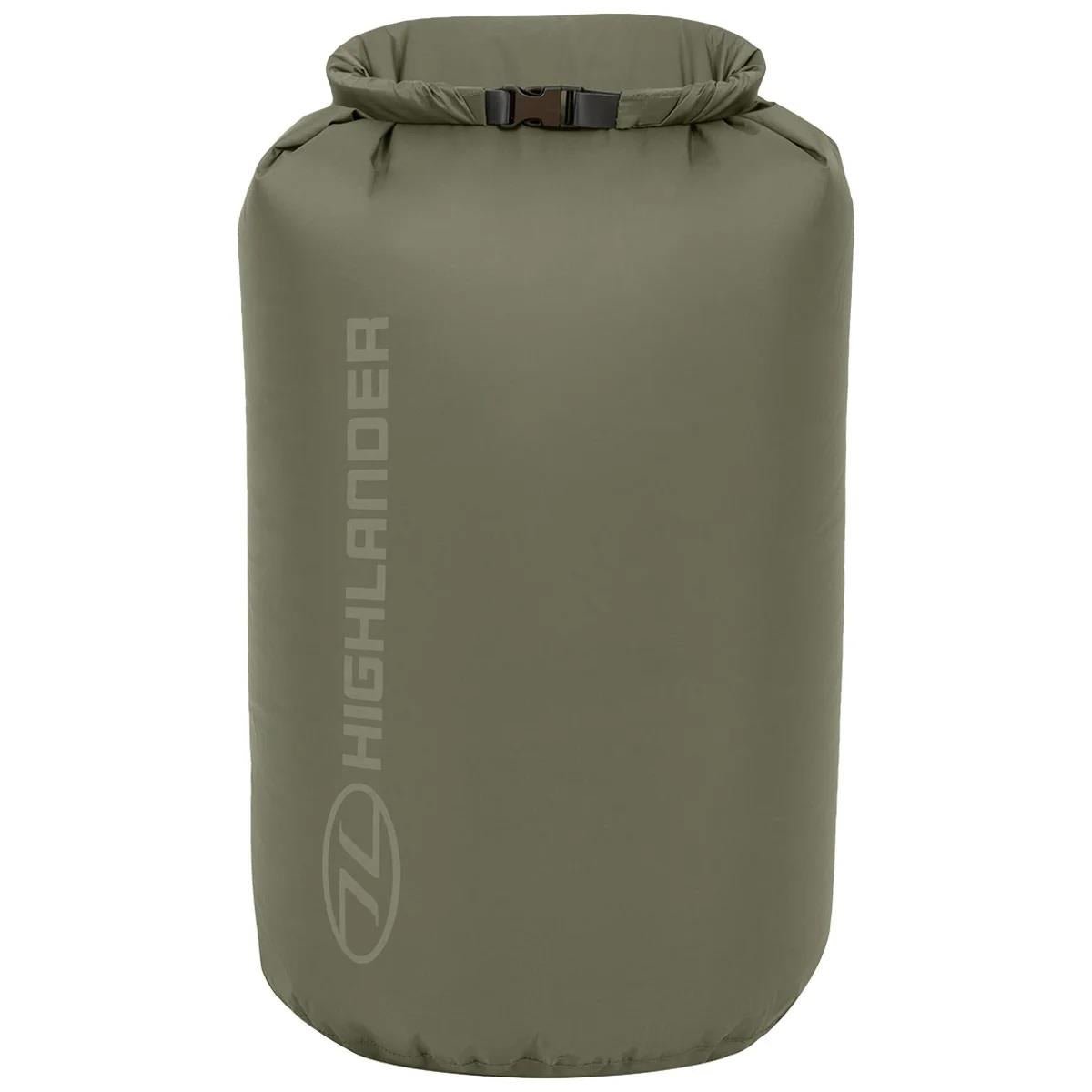 Original schottische Militär-Trockentaschen, 1 l–40 l, Rollverschluss, Schnellverschluss, Olivgrün