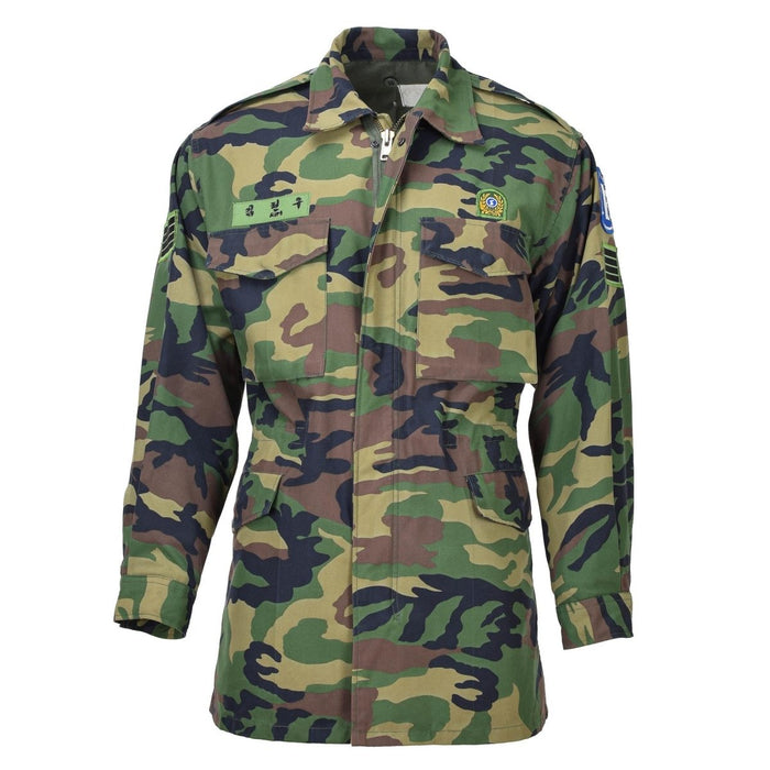 Original südkoreanischer Militärparka M90 Woodland Camo, verstellbarer Feldkampf – GoMilitar