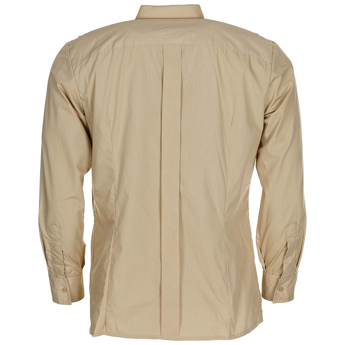 Original spanisches Militär-Langarm-Felddienst-Arbeitshemd, leichtes Khaki