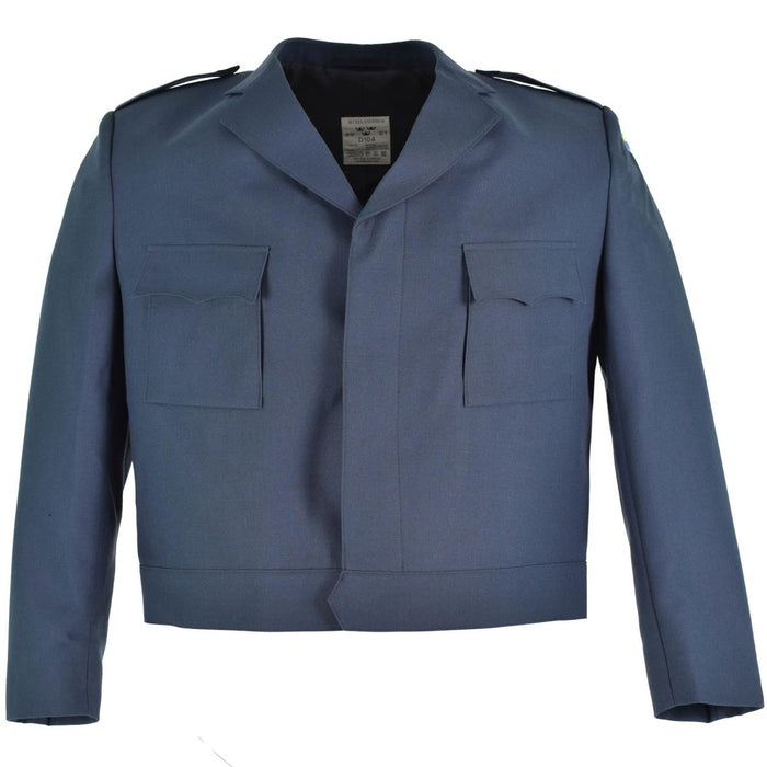 Original schwedische Luftwaffenjacke, blauer Paradeuniformanzug, Oberteil, Militärüberschuss – GoMilitar
