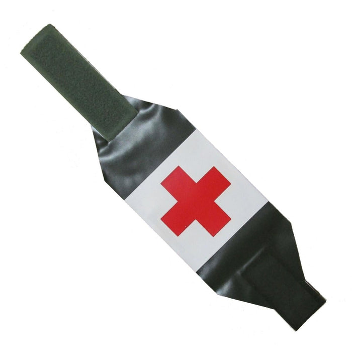 Flaschendeckel mit rotem Kreuz auf weißem Hintergrund
