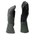 Original Schweizer Armee graue Wollhandschuhe für kaltes Wetter mit Lederhandfläche, Militärausgabe