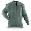 Original Schweizer Armee Pullover M74 Pullover grau Schurwolle mit Reissverschluss