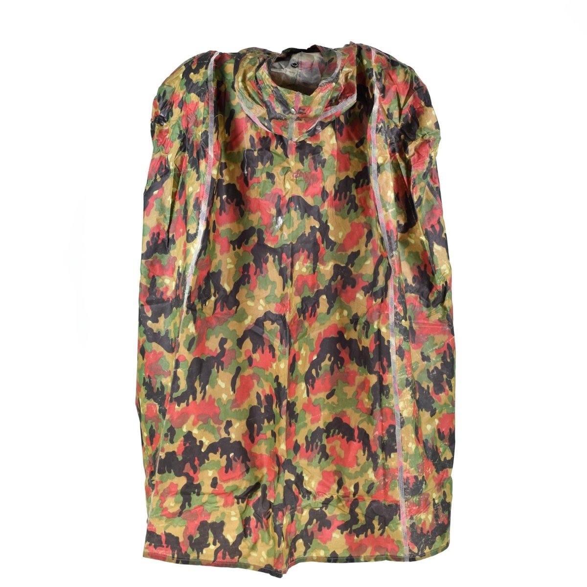 Original Schweizer Armee Truppen Camouflage taktischer Plastikponcho Alpenflage Muster