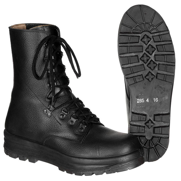 Original Swiss Military M95 Kampfstiefel Leder Army Surplus Issue Schwarz - GoMilitar