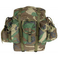 Original türkische Armee 40L Rucksack Vordertaschen Cordura Stoff Woodland Camo