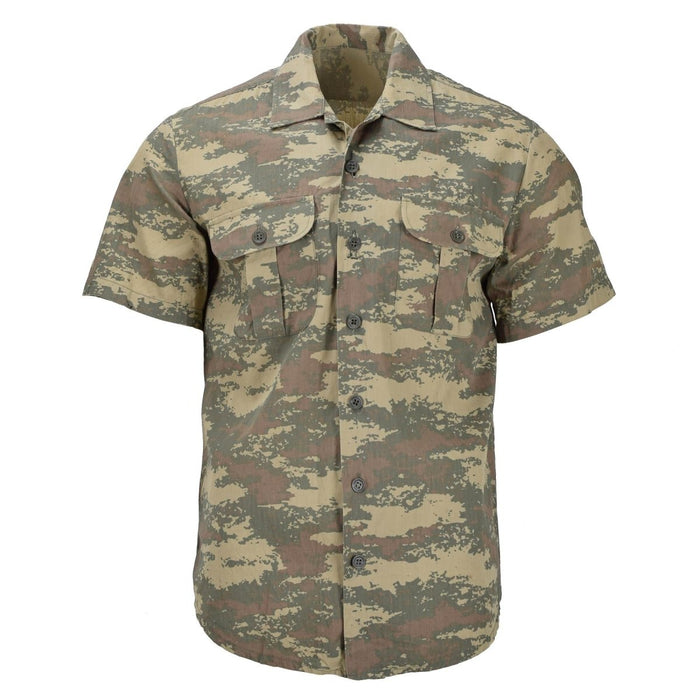 Original türkische Armee-Feldhemden, strapazierfähiges Ripstop-Camouflage-Kurzarm-Taktikhemd – GoMilitar