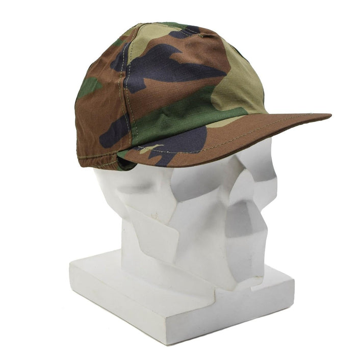 Original türkische Militär-Winterfeldmütze RipStop Outdoor-Hut Woodland Camo - GoMilitar