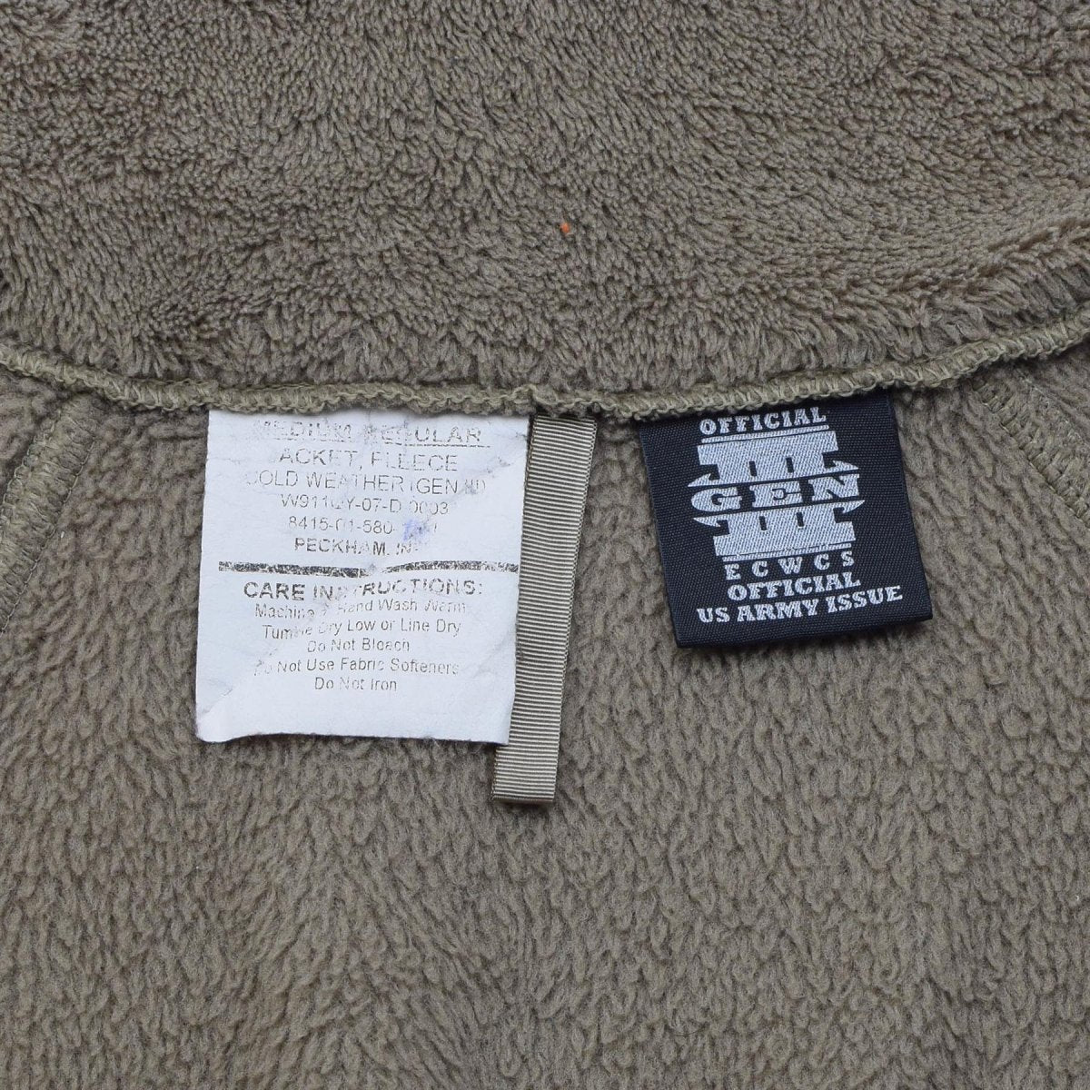 Original U.S. Army Taktische Fleecejacke für kaltes Wetter, verstärkte Schultern, Olivgrün