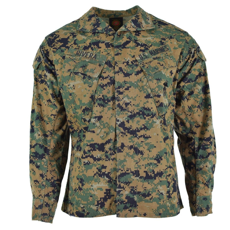 Original US army troops jacket BDU digital woodland camo shirt military issue - GoMilitar