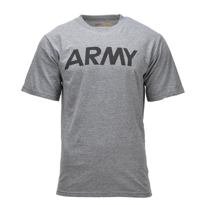 Original U.S. Military Classic GI T-Shirt Kurzarm Soffe Army Logo Grau - GoMilitar