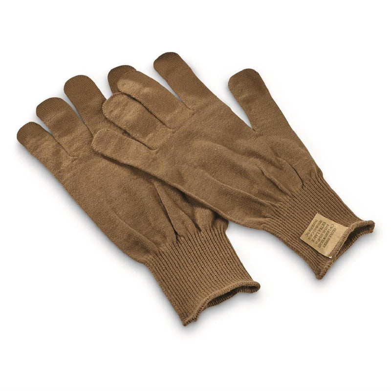 Original US Militär Handschuhe Strick Fäustlinge Einsätze Liner Wärmer braun NEU