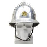 Original Jugoslawien Militär grau Aluminium Feuerwehrhelm rot Startabzeichen Armee
