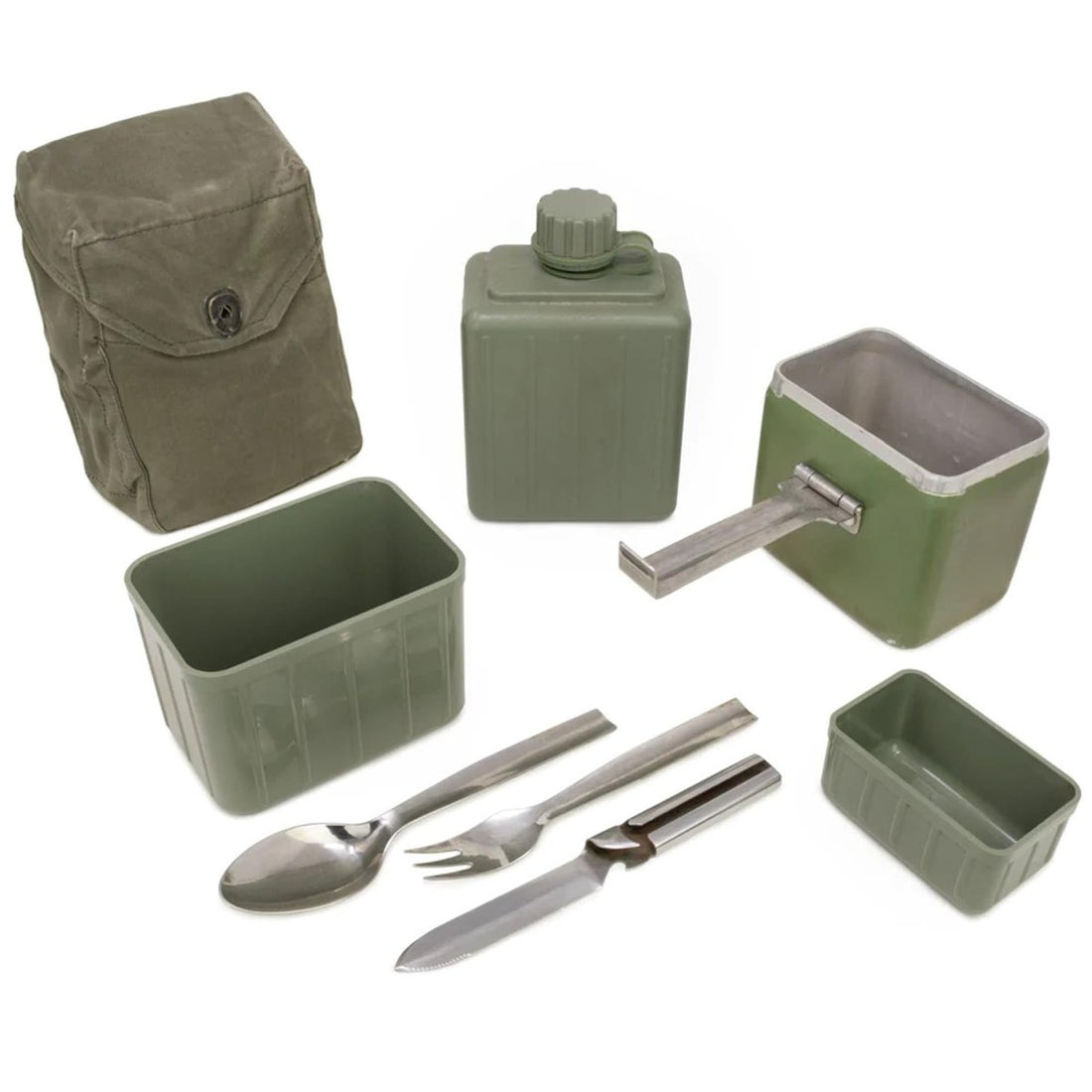 Originales jugoslawisches Essgeschirr. Armee Militär Essgeschirr Feldflasche Besteck