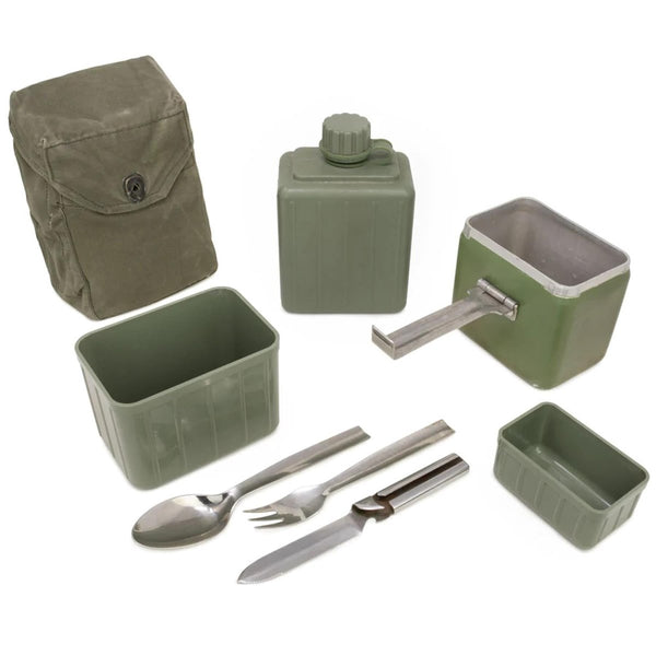 Originales jugoslawisches Essgeschirr. Armee Militär Essgeschirr Feldflasche Besteck