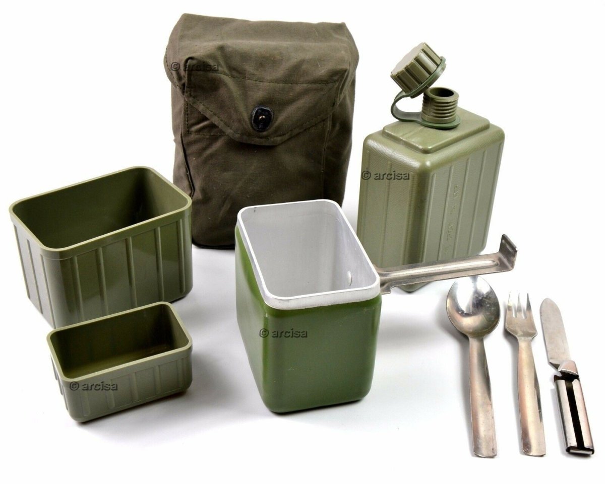 Originales jugoslawisches Essgeschirr. Armee Militär Essgeschirr Feldflasche Besteck