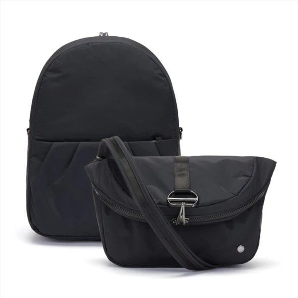 Pacsafe CitySafe CX Cabrio Rucksack Anti -Diebstahl RFID Econyl Material Schwarz