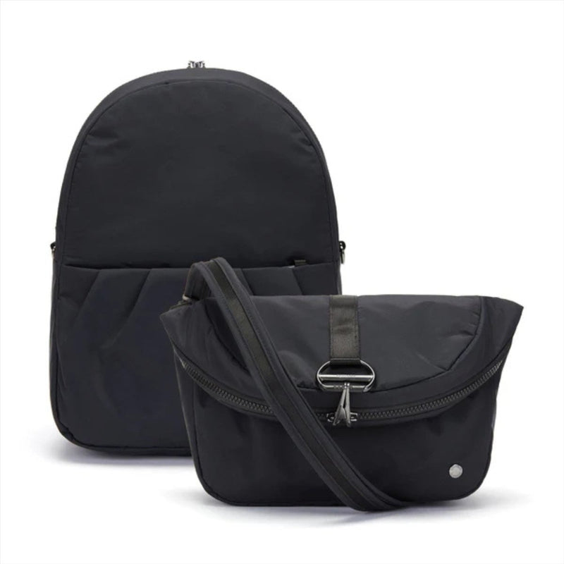 Pacsafe CitySafe CX Cabrio Rucksack Anti -Diebstahl RFID Econyl Material Schwarz