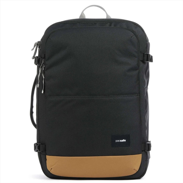 Pacsafe Go 34L Reiserucksack, Handgepäck, Diebstahlschutz, rPET, abschließbare Reißverschlüsse, Schwarz – GoMilitar