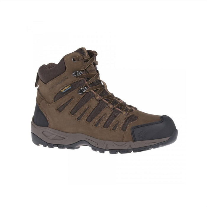 PENTAGON Achilles XTR 6" Einsatzstiefel aus terrabraunem Nubukleder mit wasserdichtem Hydroguard und robuster Sohle