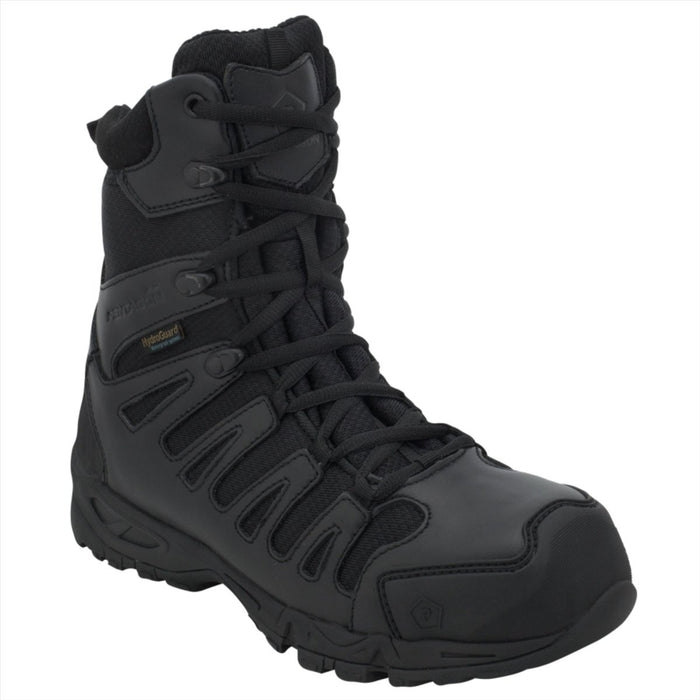 Schwarzer Pentagon Achilles XTR 8" taktischer Stiefel mit wasserdichtem, hochdichtem Leder und abriebfestem Nylon-Obermaterial