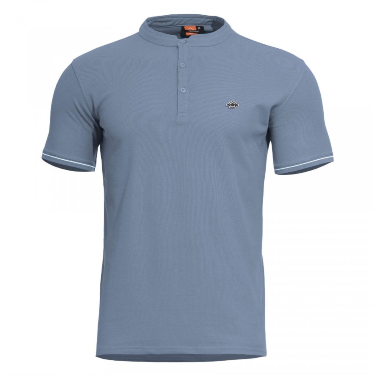 PENTAGON Levantes Henley Stripes klassisches T-Shirt mit kurzen Ärmeln, schnell trocknend