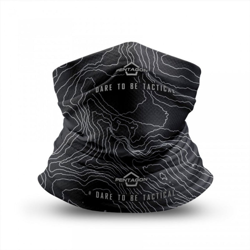 Pentagon Skiron Topographic Map Hals Gamper Schnell trockener Stoff Grafikdesign