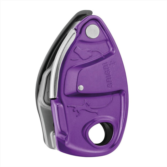 PETZL GRIGRI® + Sicherungsgerät, unterstütztes Bremsen, 8,5–11 mm Seile, Klettern, Lila – GoMilitar