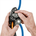 Petzl GRIGRI Sicherungsgerät, unterstütztes Bremsen, Anti-Panik, 8,5–11 mm, Grau